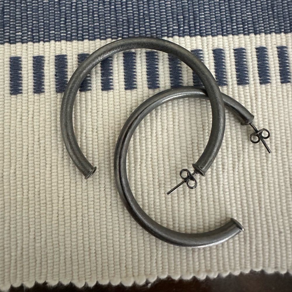 Sheila Fajl gunmetal hoops